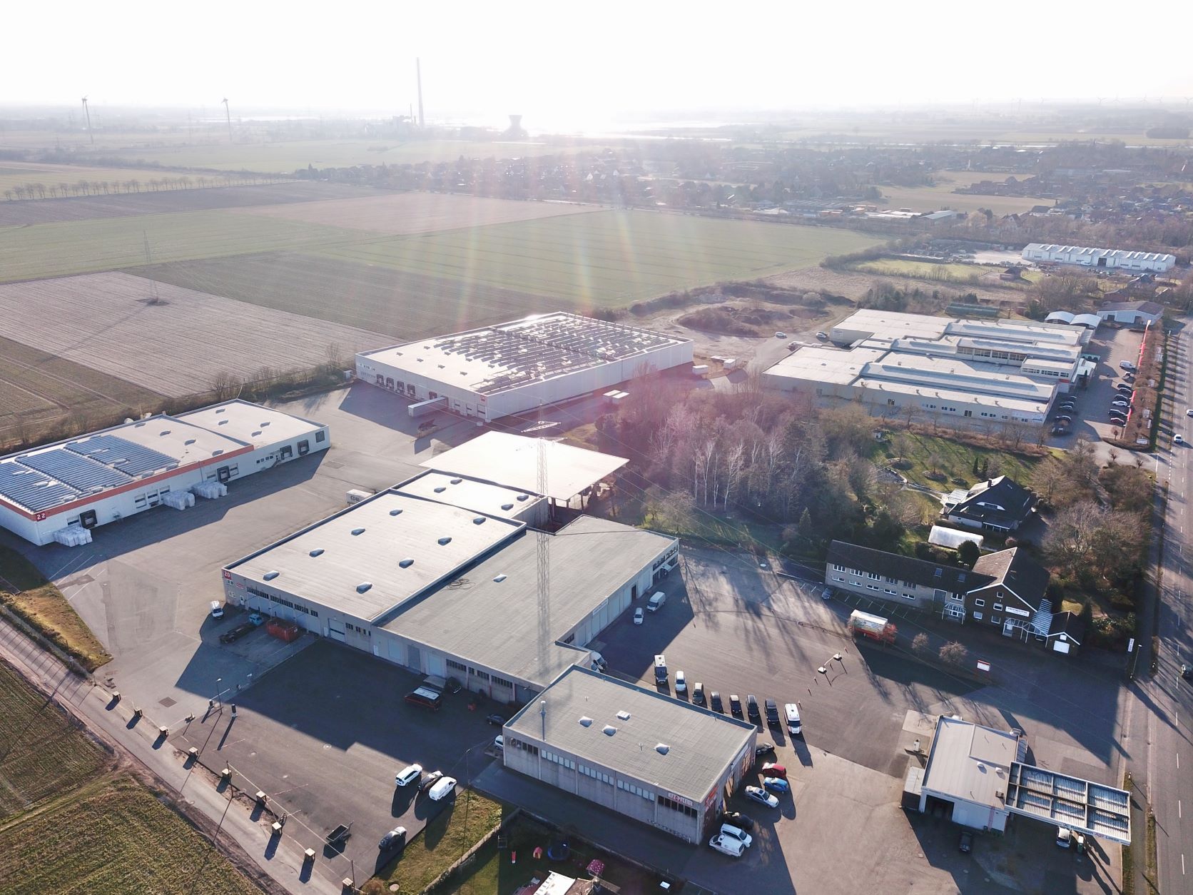 Unternehmensstandort Heineking in Landesbergen aus der Luft